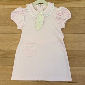 Charming Pink Kids Dress with Lace Accents